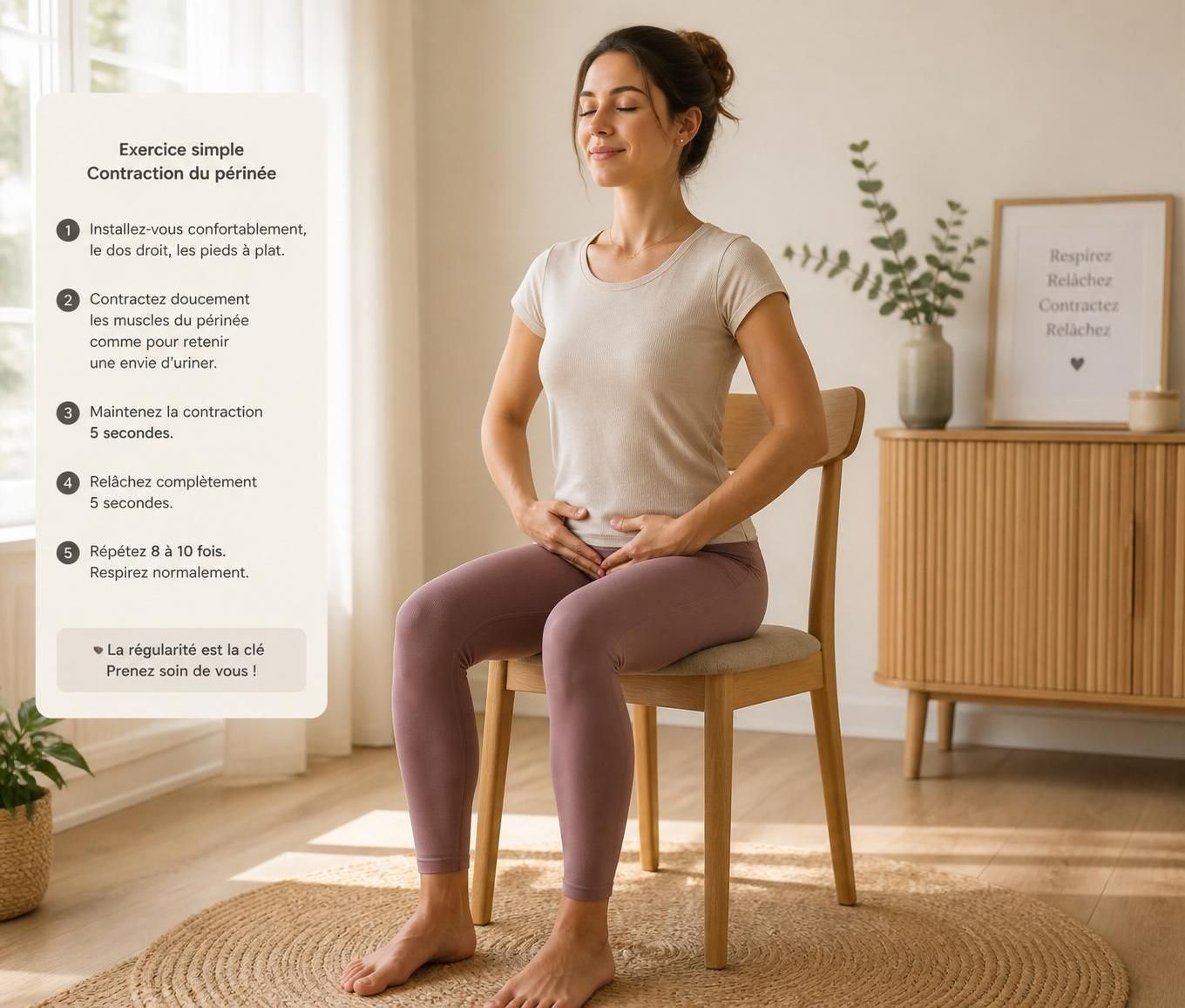 découvrez des exercices simples et efficaces pour renforcer le plancher pelvien des femmes et améliorer la santé du périnée au quotidien.