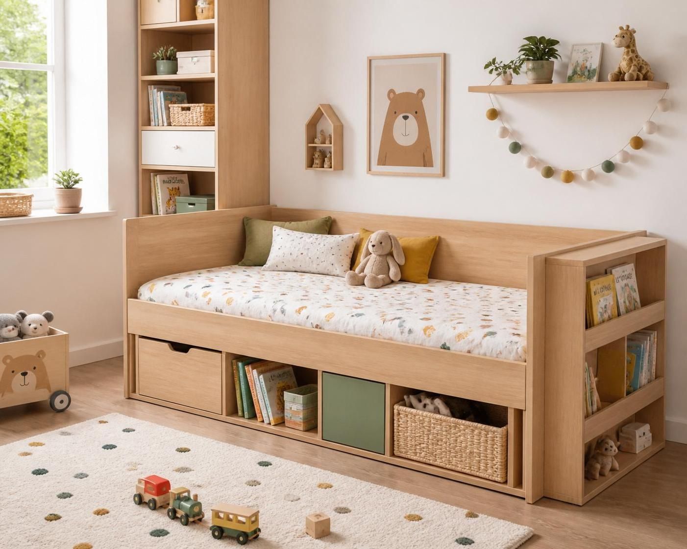 découvrez comment le lit enfant banquette combine confort et praticité pour optimiser l'espace dans la chambre de votre enfant tout en apportant une touche déco astucieuse.