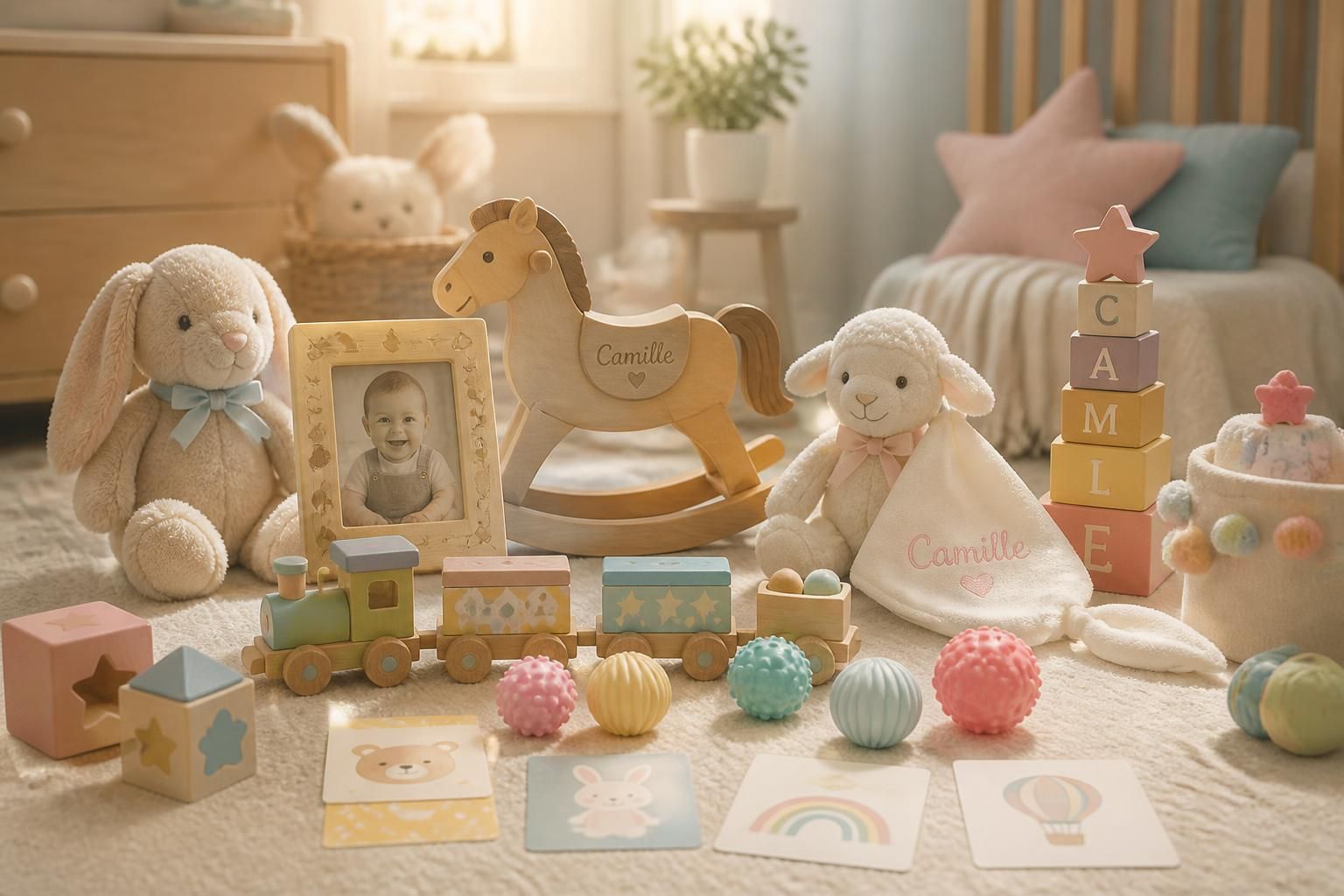 découvrez des idées cadeau pour bébé 1 an : jouets et surprises personnalisées, parfaites pour fille ou garçon, pour un anniversaire inoubliable.
