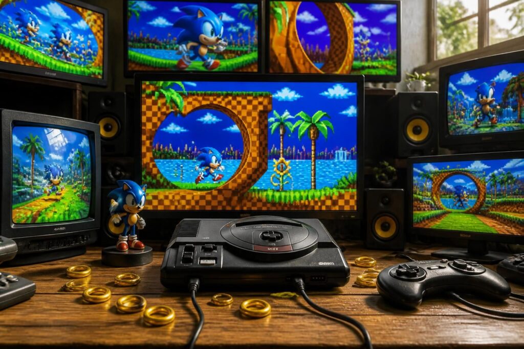 découvrez la console sonic de sega et plongez dans les jeux passionnants et aventures du célèbre hérisson bleu, une icône du gaming.
