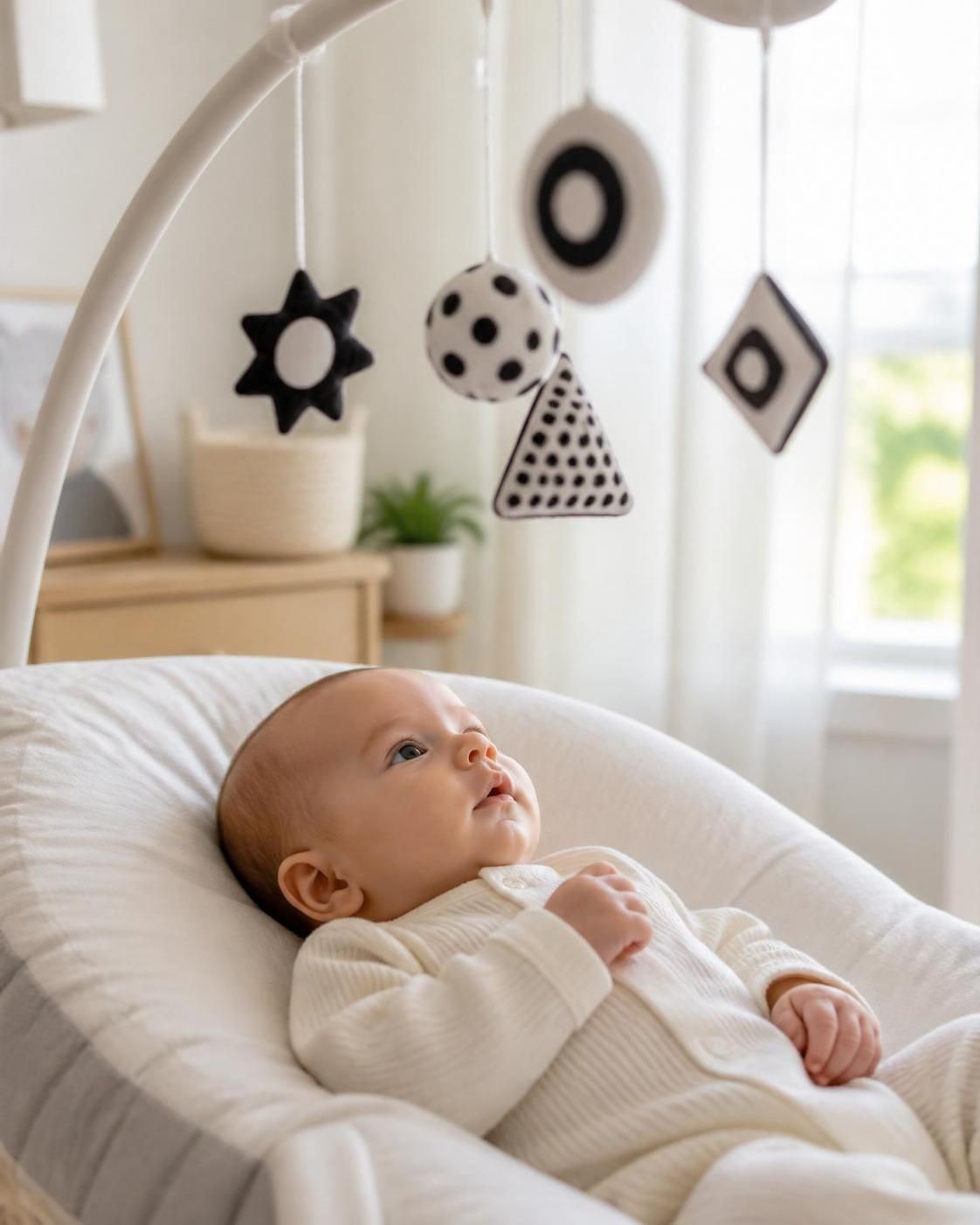 découvrez comment la vision de votre bébé évolue dès le premier mois, avec des étapes clés sur le développement de ses capacités visuelles après la naissance.