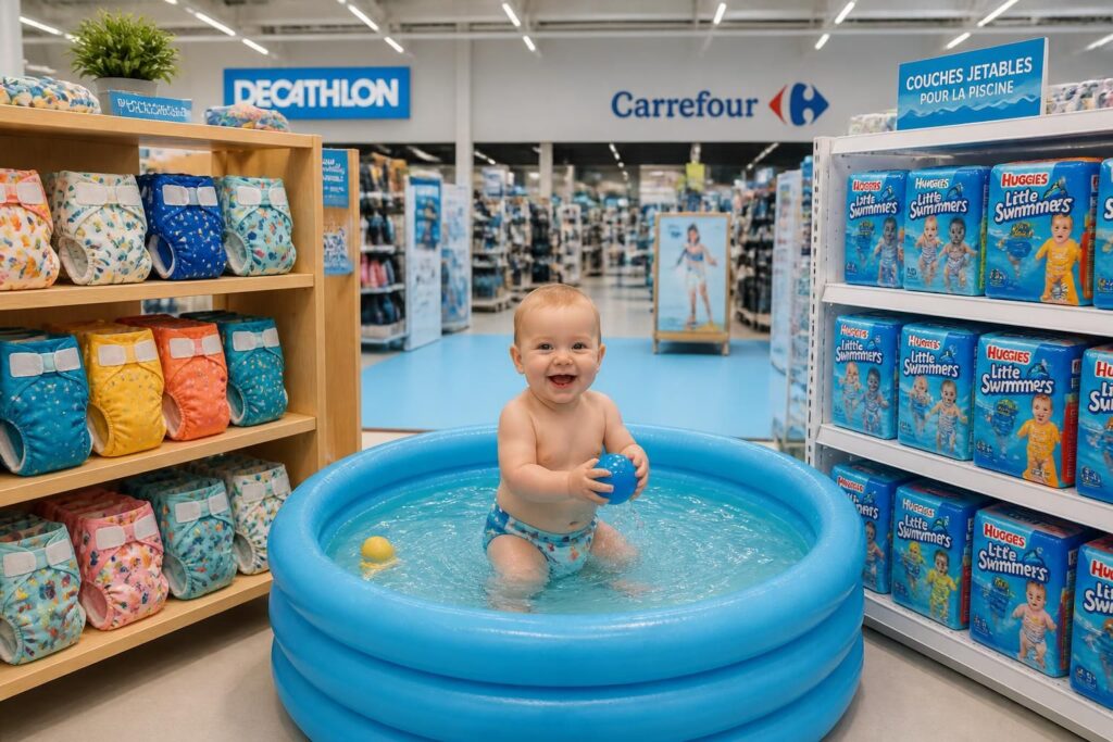 découvrez comment choisir la couche piscine bébé idéale, lavable ou jetable, avec les conseils de decathlon et carrefour pour des baignades en toute sérénité.