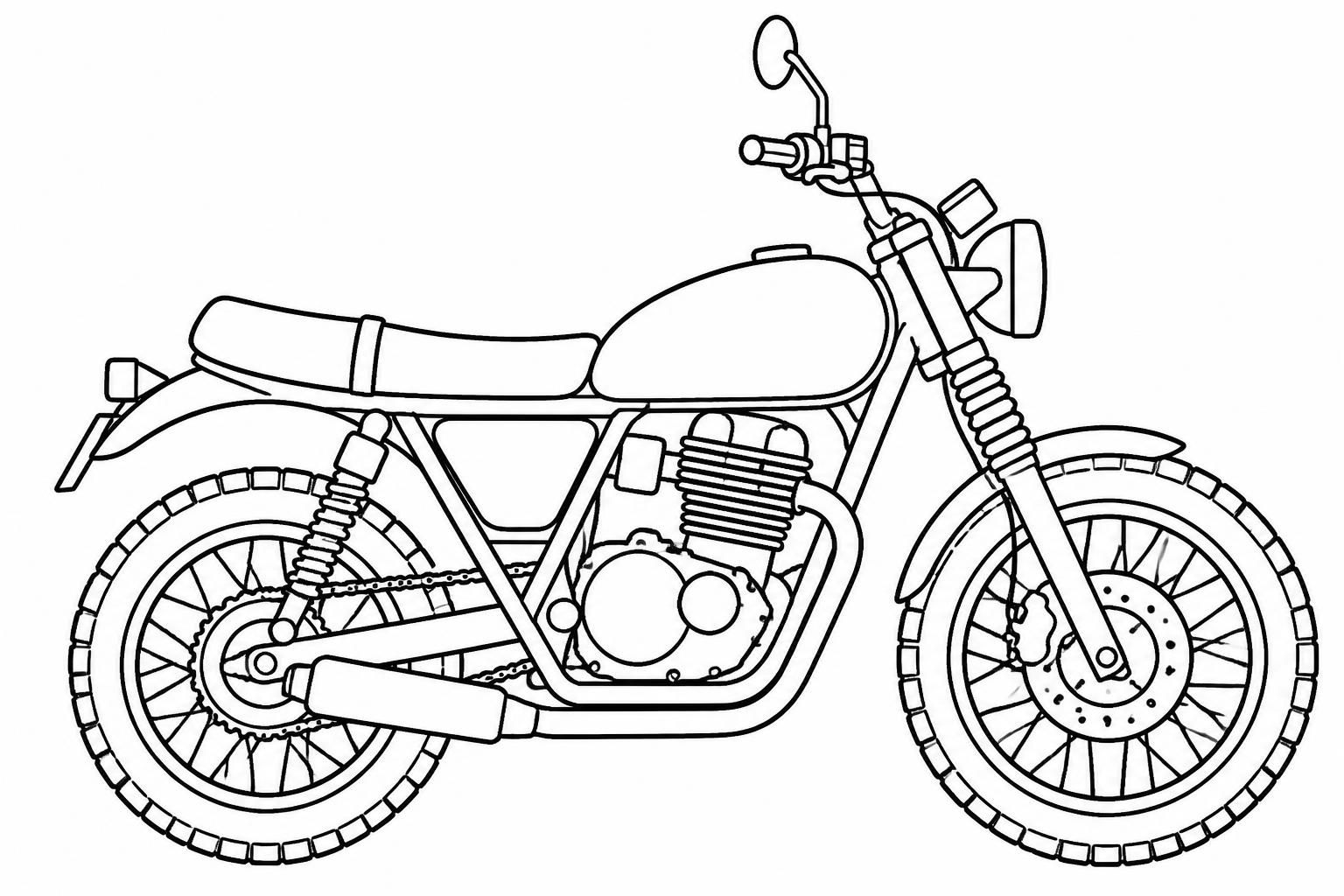 découvrez une sélection de dessins gratuits de motos à colorier pour enfants, avec des modèles faciles à imprimer pour des heures de créativité.
